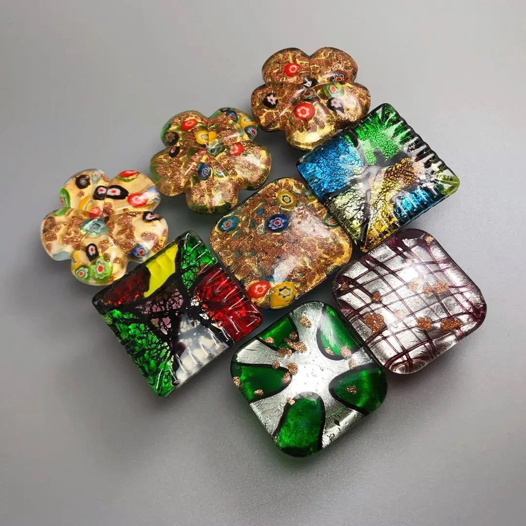 Flower glass handle Multi-colored glass drawer handle Cabinet handle Home improvement accessories