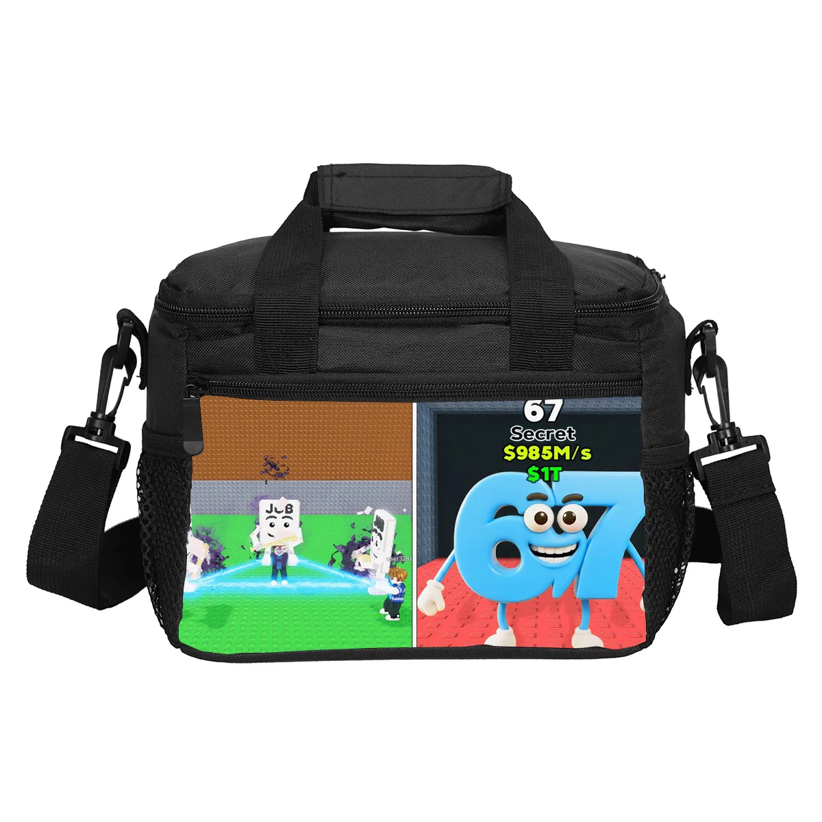 67 letter lunch bag with cartoon print and high appearance, the best school for students, a companion for office workers