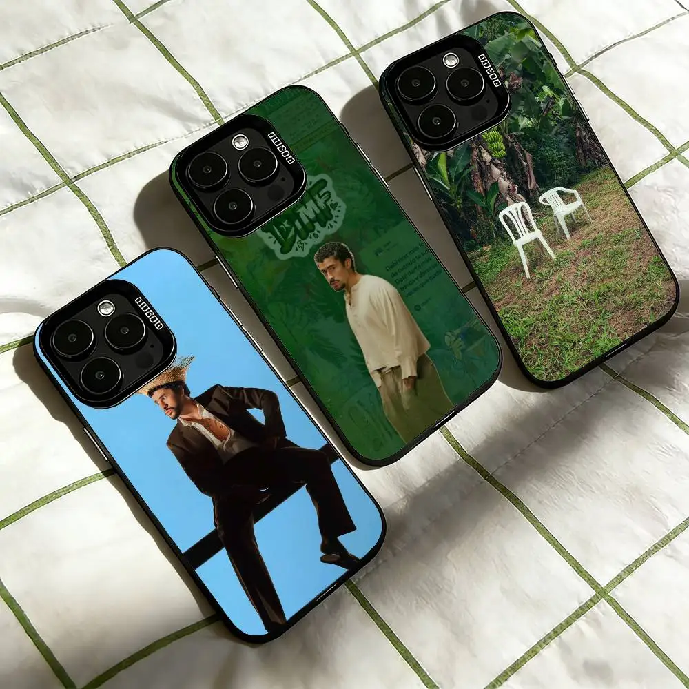 

Bad B-BunnyS D-DTMF Phone Case For iPhone 17,16,15,14,13,12,11 Plus,Pro Max,XS,Colored Silver Plated Inside Cover