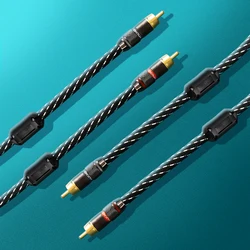 Pair Carare L-4E6S OFC Copper RCA Cable High-Performance Premium Hi-Fi Audio 2RCA to 2RCA Interconnect Cable