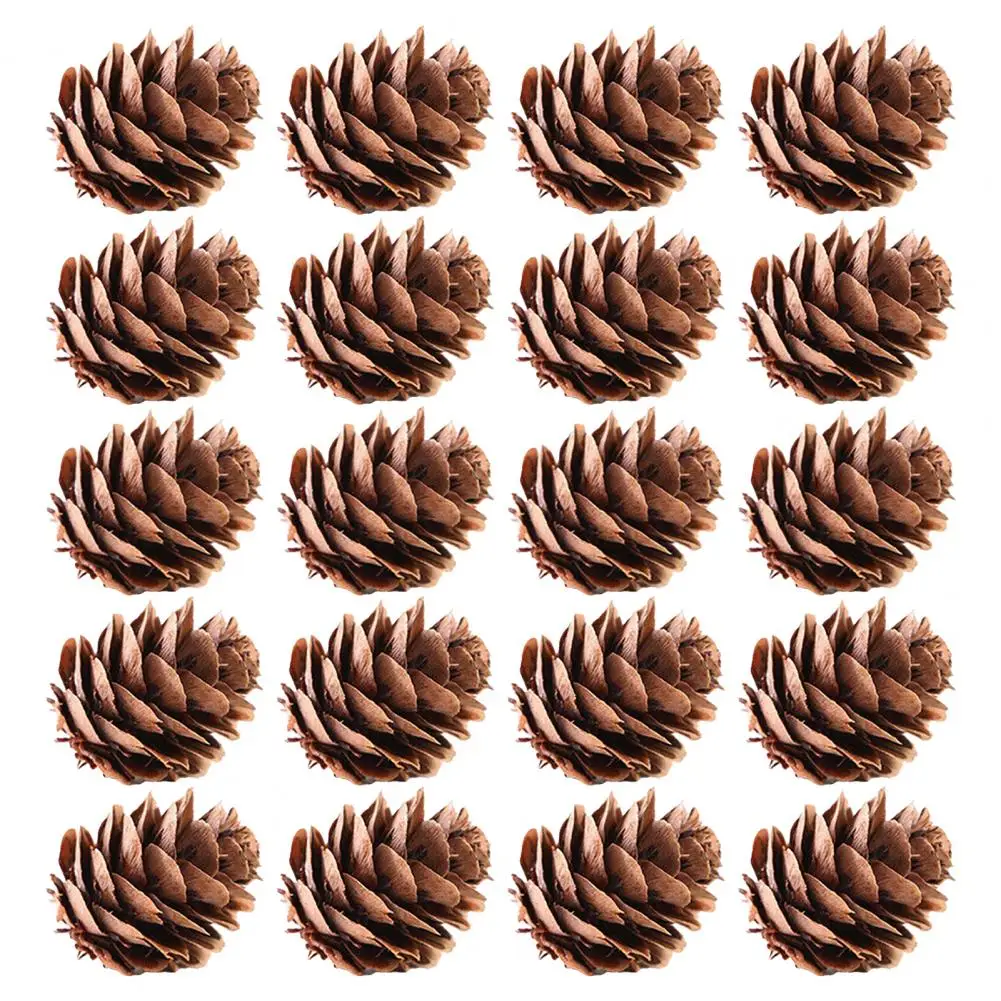 20Pcs Novel Fake Pine Cone Portable Mini Natural DIY Realistic Fake Pinecone