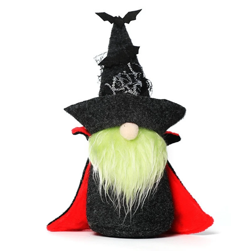 

Halloween Gnomes Decor Halloween PTFE Doll Faceless Dwarf Makeup Party Bat Hat Doll For Halloween Party Decorations