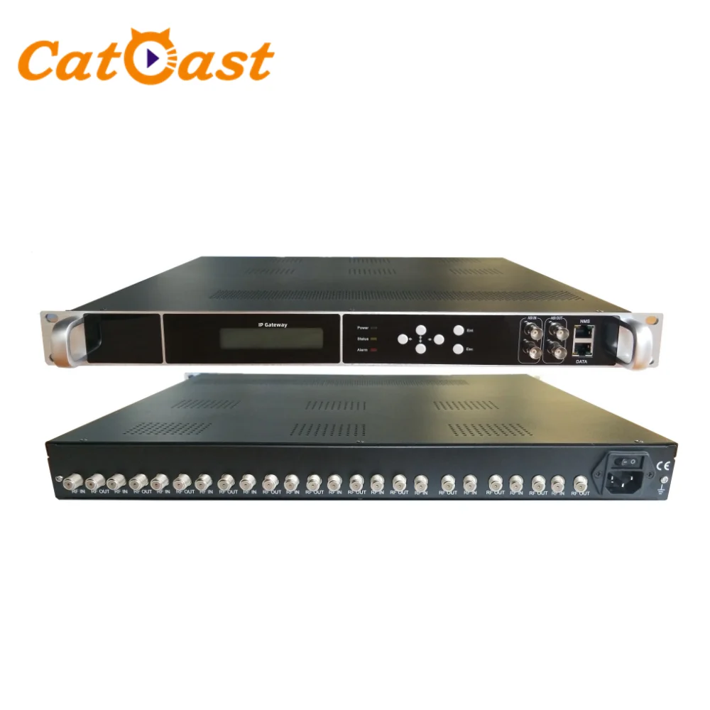 CATV Receiver 12 FTA ISDBT Tuner to IP Gateway Cable TV Digital Headend FTA IRD ISDBT Transponder