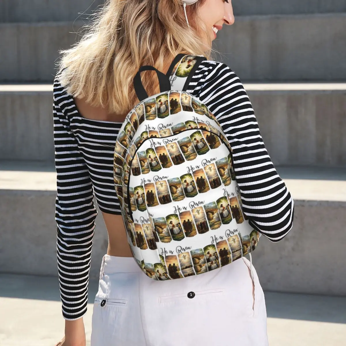 

He Is Risen Student Backpack School Bag Hiking Travel Daypack for Boys Girls Fashion Bookbag Shoulder Bags
