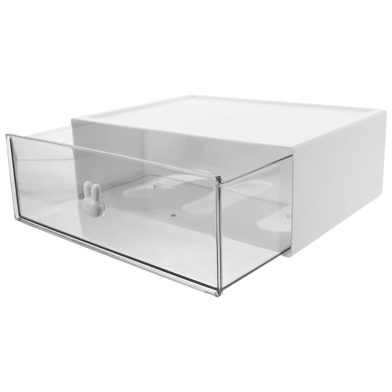 

Drawer Storage Box Case Plastic Desktop Organizer Makeup Hair Accessories Clear Jewelry Jewellery Organiser