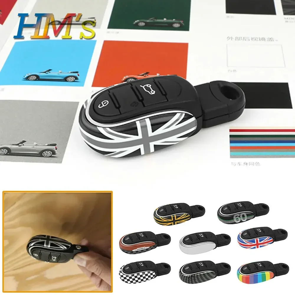 

Car Styling Alloy Key Case Cover Chain Union Jack For Mini Cooper JCW F54 F55 F56 F57 F60 Clubman Countryman Car Accessories