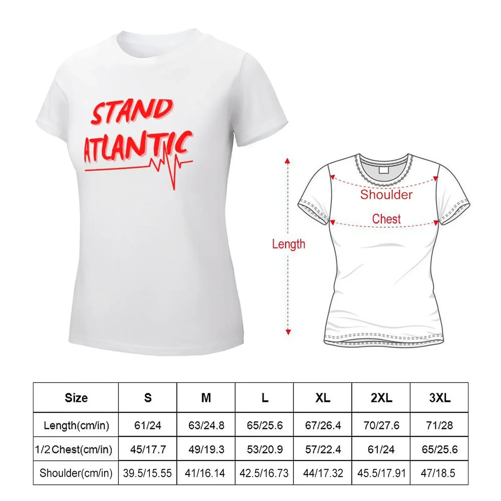 Stand Atlantic Band - Vitals logo T-shirt summer tops lady clothes summer clothes Women clothing