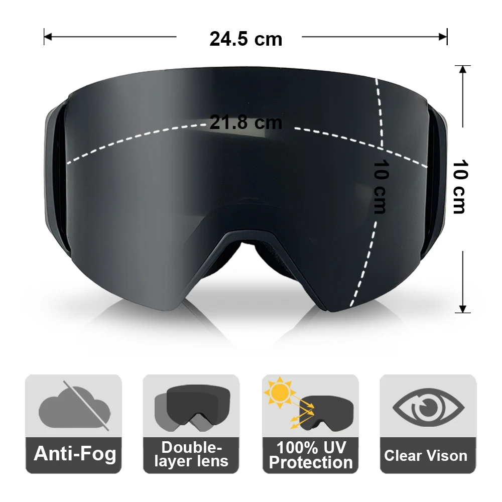 

Professional Ski Glasses Men Women Anti-fog Cylindrical Snow Skiing Goggles UV Protection Winter Adult Sport Snowboard Gafas Sk