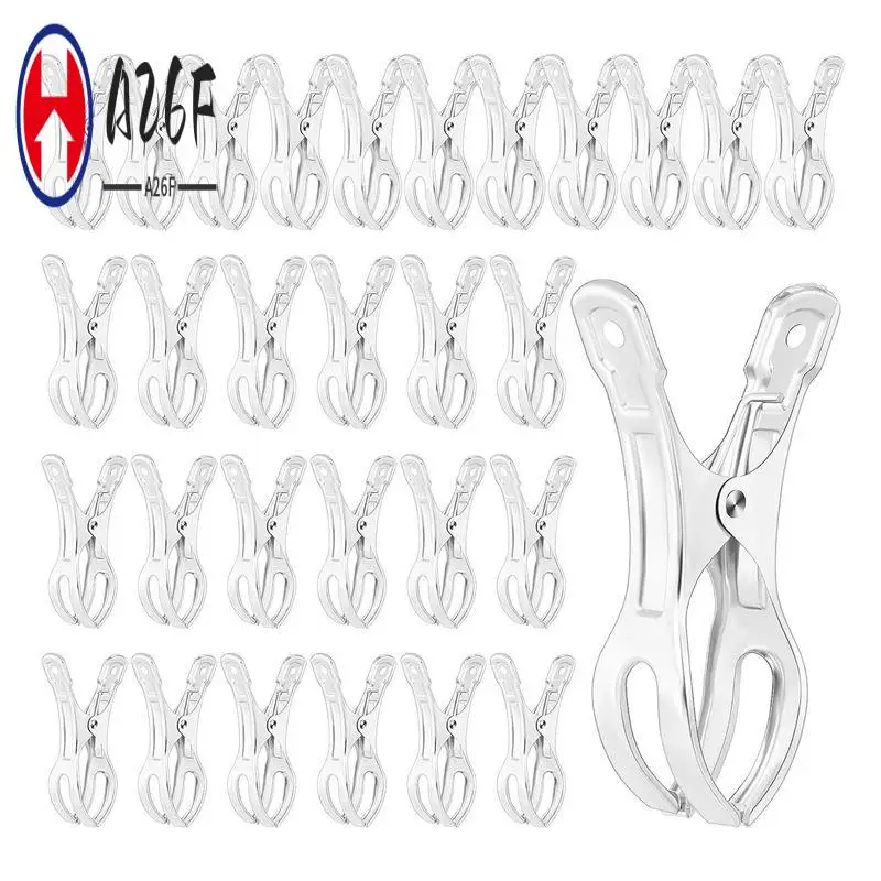 A26F-30 Pcs 4.5 Inch Stainless Steel Pool Cover Clips Pool Cover Clamps Jumbo Metal Swimming Pool Winter Cover Clips Easy To Use