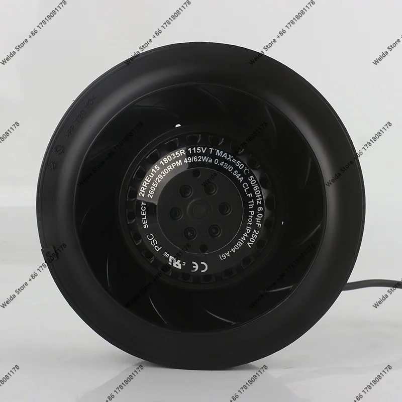 

Original ECOFIT 100V 120V AC115V 0.48/0.54A 49/62W DC EC 18035 18CM Cabinet Inverter Imported Centrifugal 2RREu15 Cooling Fan