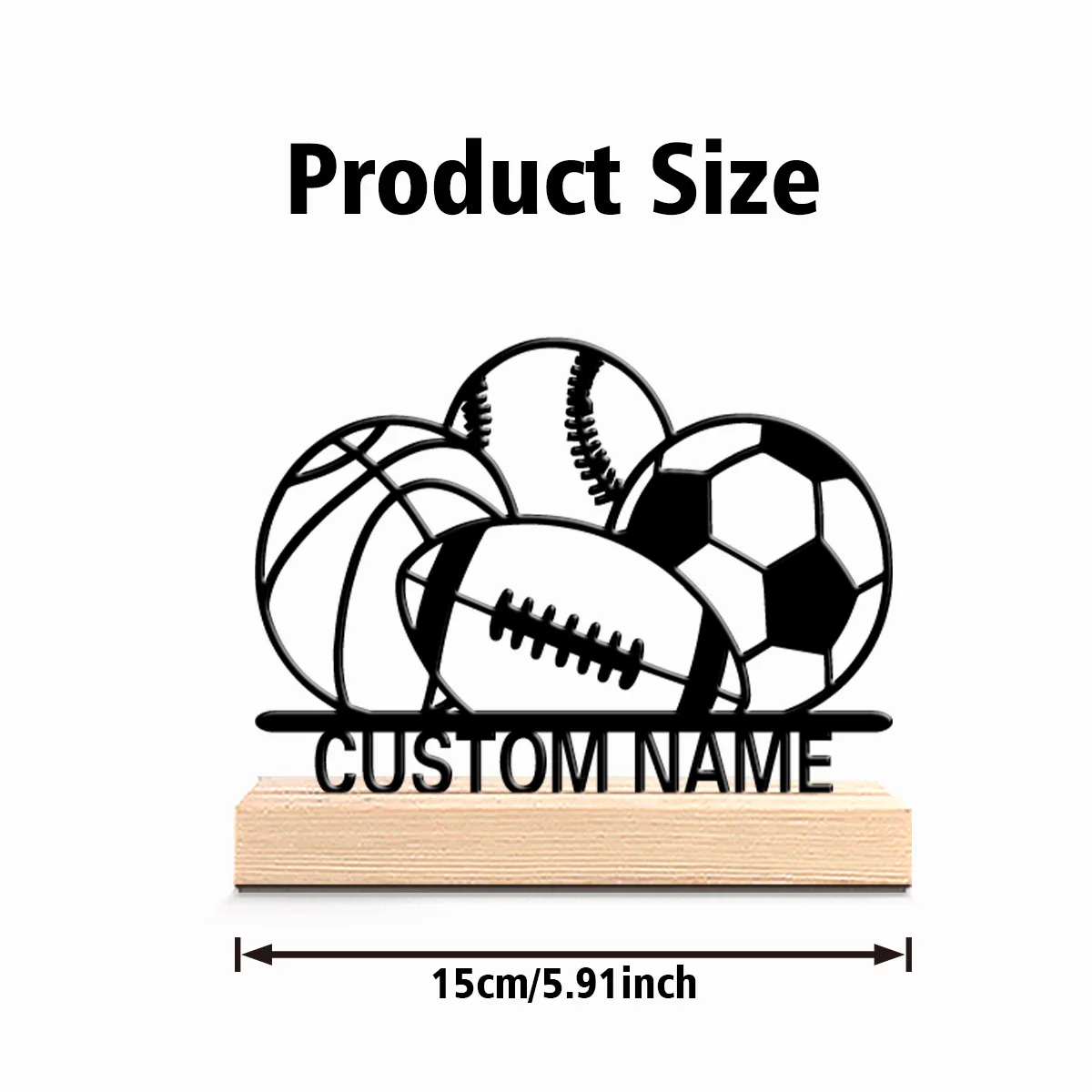 1pc Cartoon Personalized Custom Ball Botanical Wooden Base Desk Art for Nature Lovers Office Zen Calm Spaces Wedding Decorations