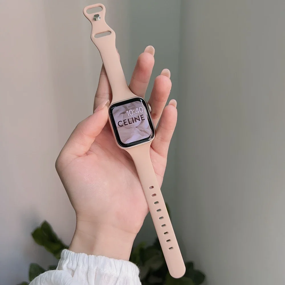 

Superior Silicone Strap For Apple Watch band women Series Ultra 10/9/8/7/6/5/4/3/2/1 38 40mm 41mm 42mm 44mm 45mm 46mm 49mm