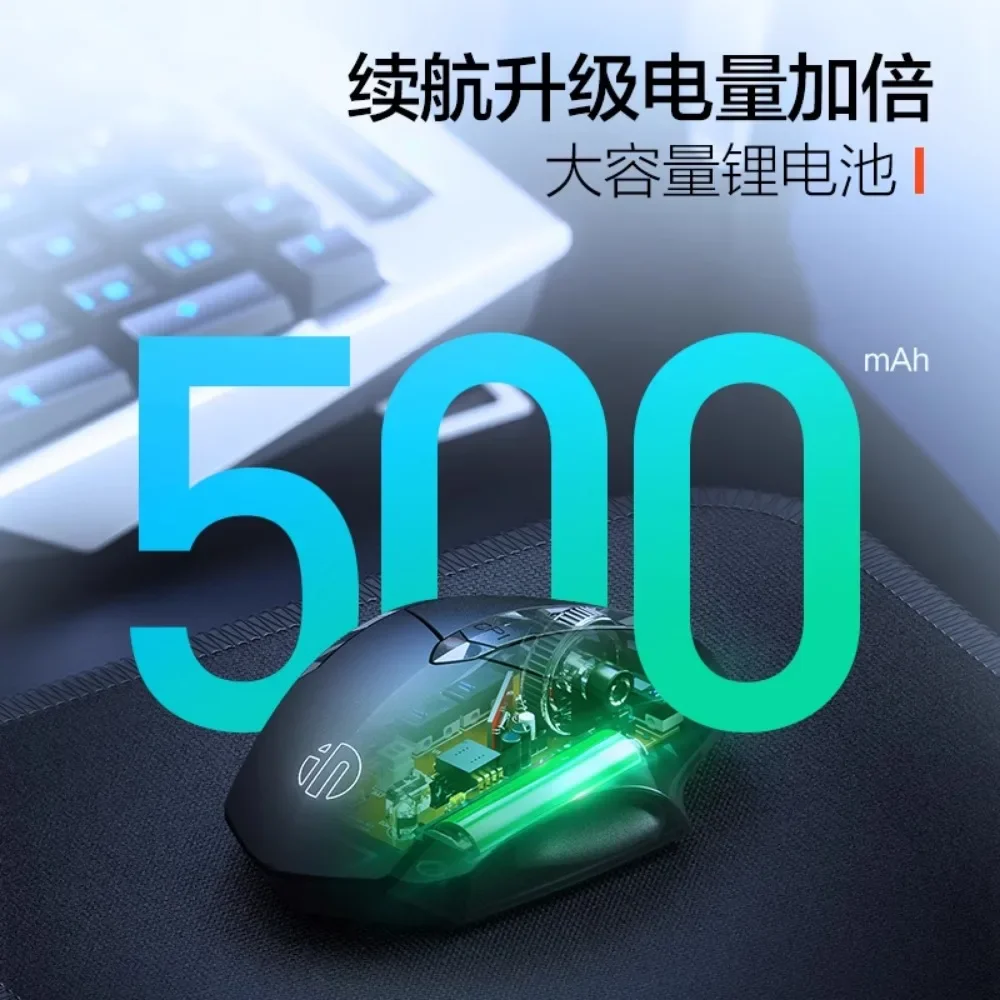 Inphic F1S Wireless Mouse Rechargeable 2400dpi Silent High Value Fast Response HighQuality Ergonomic Design Power display 500mAh