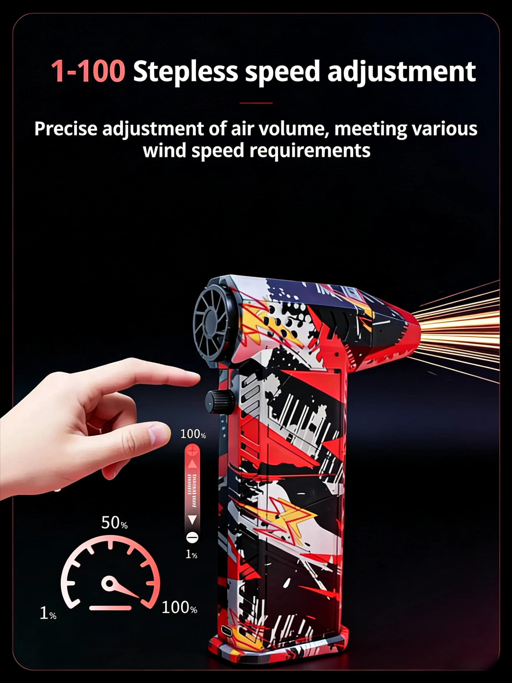 

450000RPM Turbo Jet Blower Vacuum X9 High Speed Air Blower Wireless Compressed Air Duster Portable Turbo Fan Jet Dust Blowing