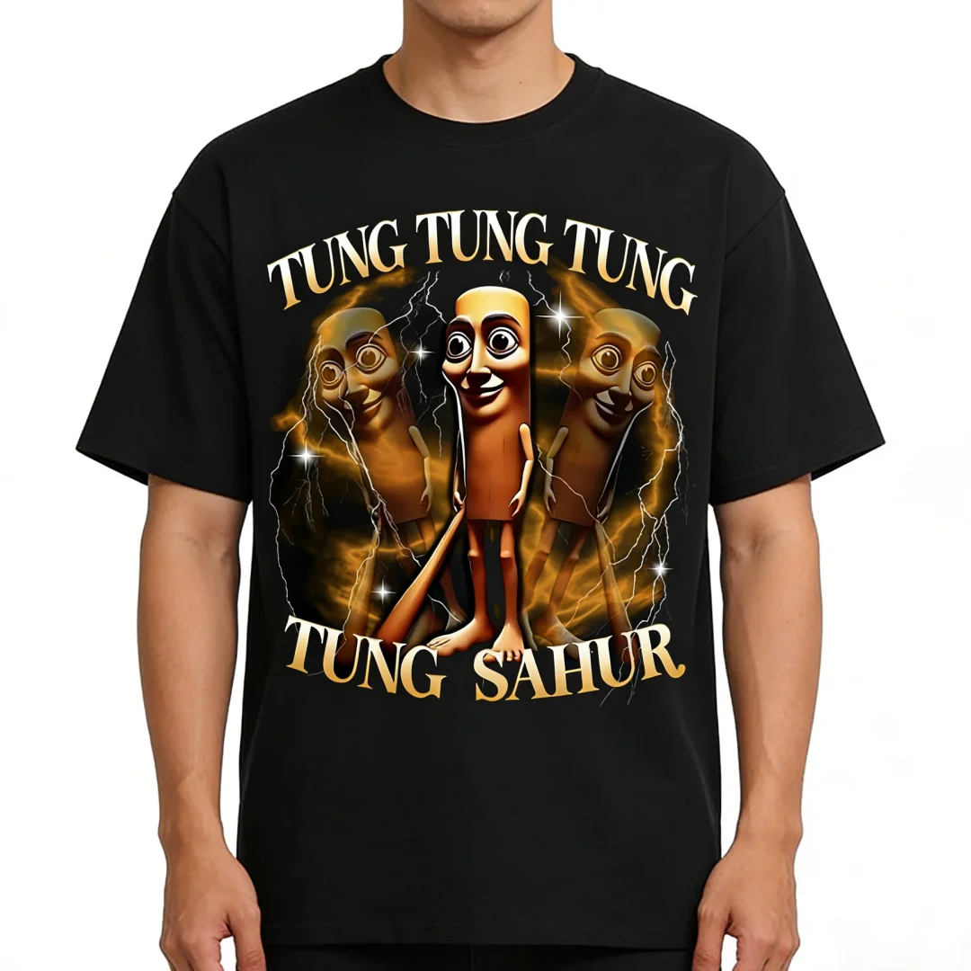 

Popular 3D Print Short Sleeve T-shirt Tung Tung Sahur Meme Tee Funny Pattern Tops Boy's Tee Summer Casual T Shirt Unisex Clothes