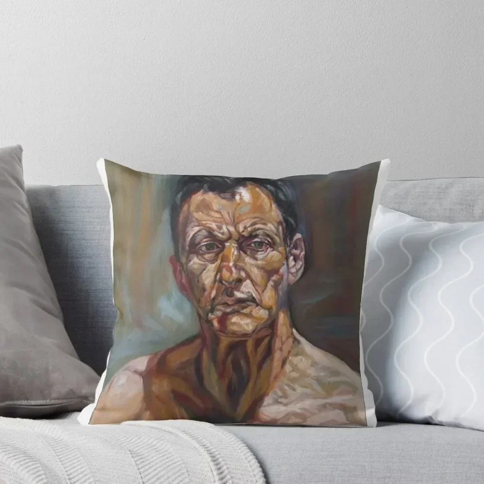 self-portrait after Lucian freud Throw Throw Pillow christmas pillow case pillow cover luxury