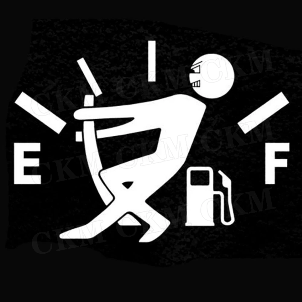 Funny Car Fuel Gage Empty Decal Car Fuel Tank Cap Stickers For ford focus 2 For BMW E90 E46 For Peugeot 206 307 - Detail 1