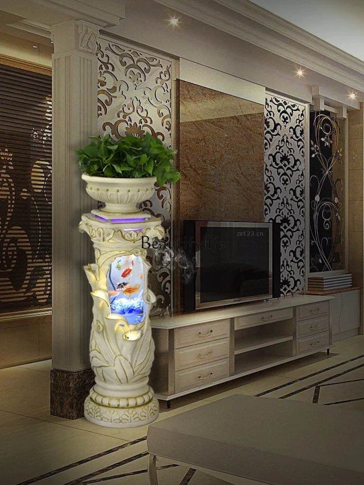 

LD33Fountain Water New Family Decoration Creative Home Living Room Fish Tank Medium