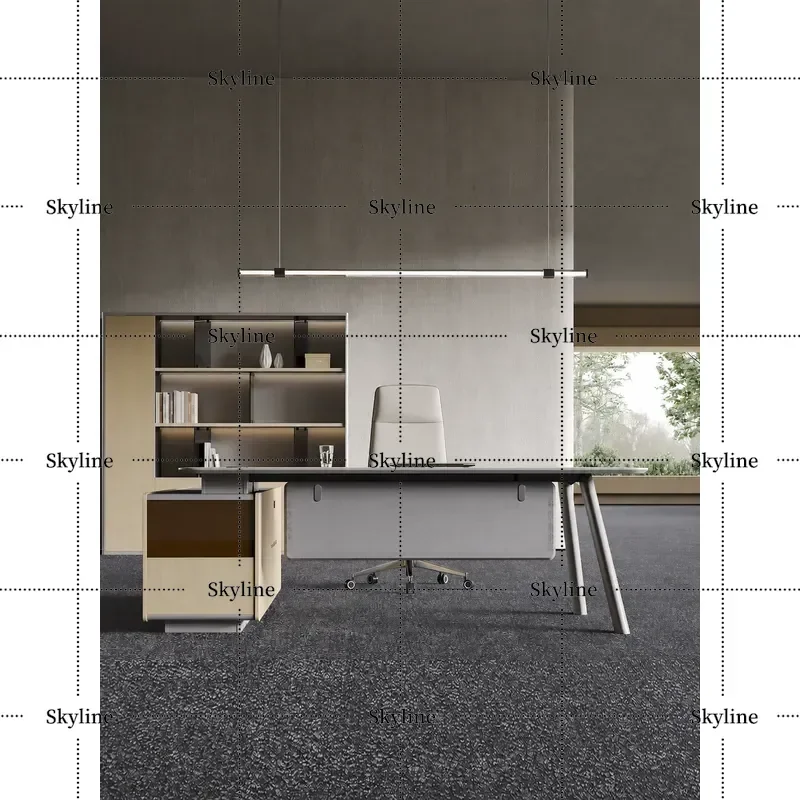 Minimalist Log Style Desk for Home Office Small Manager Table Modern Wooden Writing Table for Young Professionals 2026 New