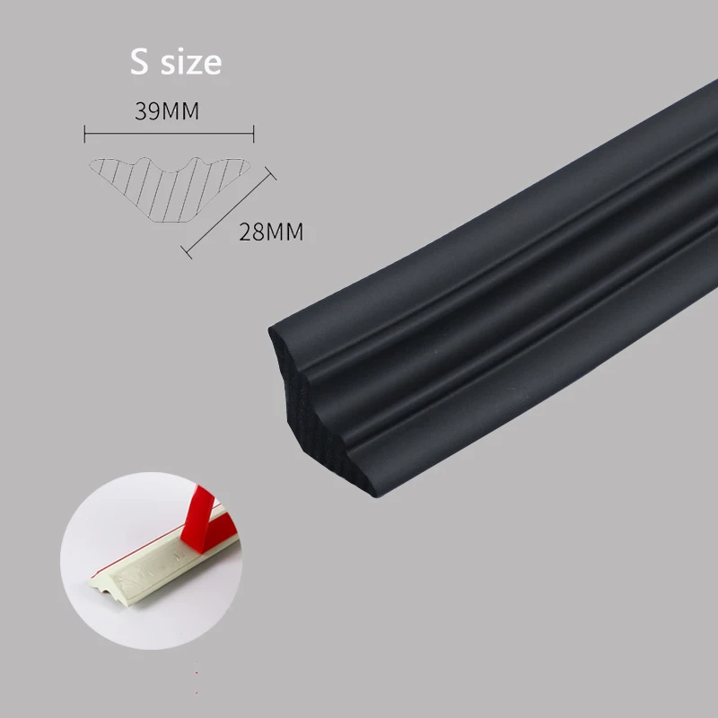 5M 3D Foam Wall Edge Strip Stickers Zelfklevende Waterdichte Plint Hoek Taille Lijn Plafond Rand Strip Home Decor