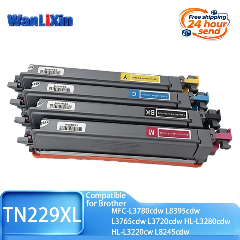 1PCS NA 229 TN229 TN229XL Toner Cartridge Compatible for Brother MFC-L3780cdw L8395cdw L3765cdw L3720cdw HL-L3280cdw HL-L3220cw