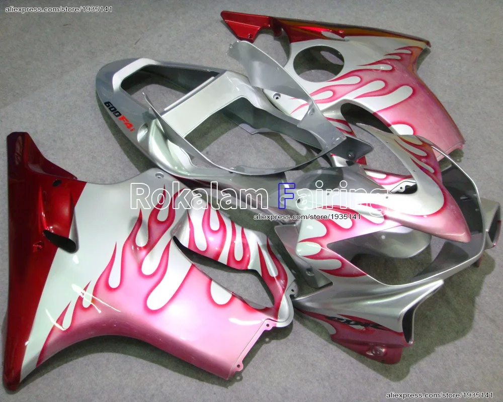 

For Honda CBR600 F4i 2001-2003 CBR600F4i 01 02 03 CBRF4i Pink Flame Aftermarket Motorcycle Fairing (Injection molding)