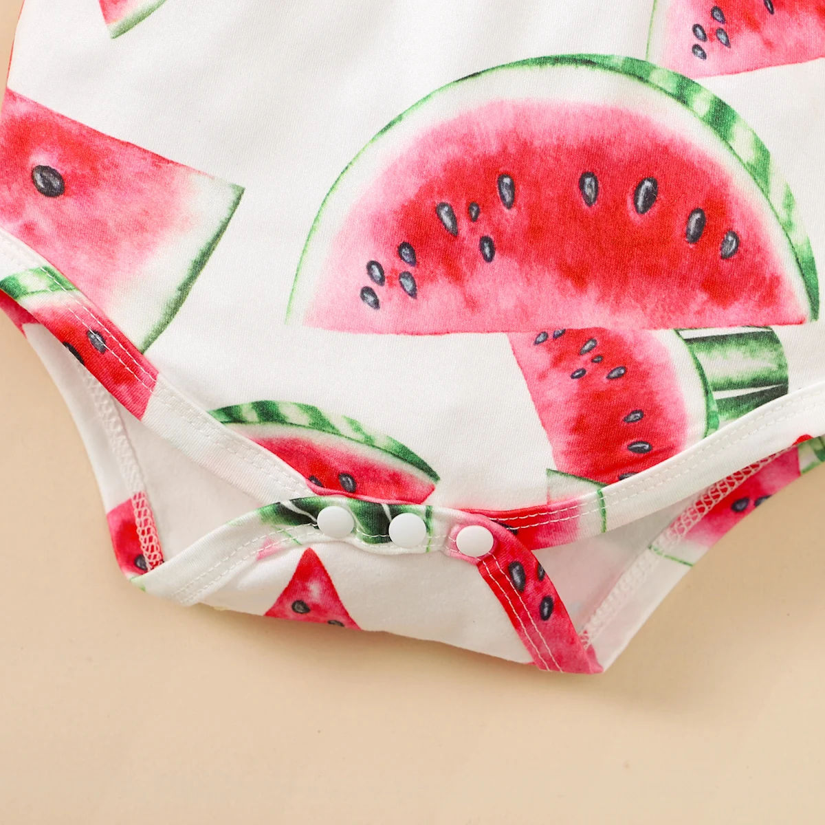 Summer Newborn Infant 0-12Month Baby Girls Romper Watermelon Print Sleeveless Rompers Kids Onepiece Jumpsuit