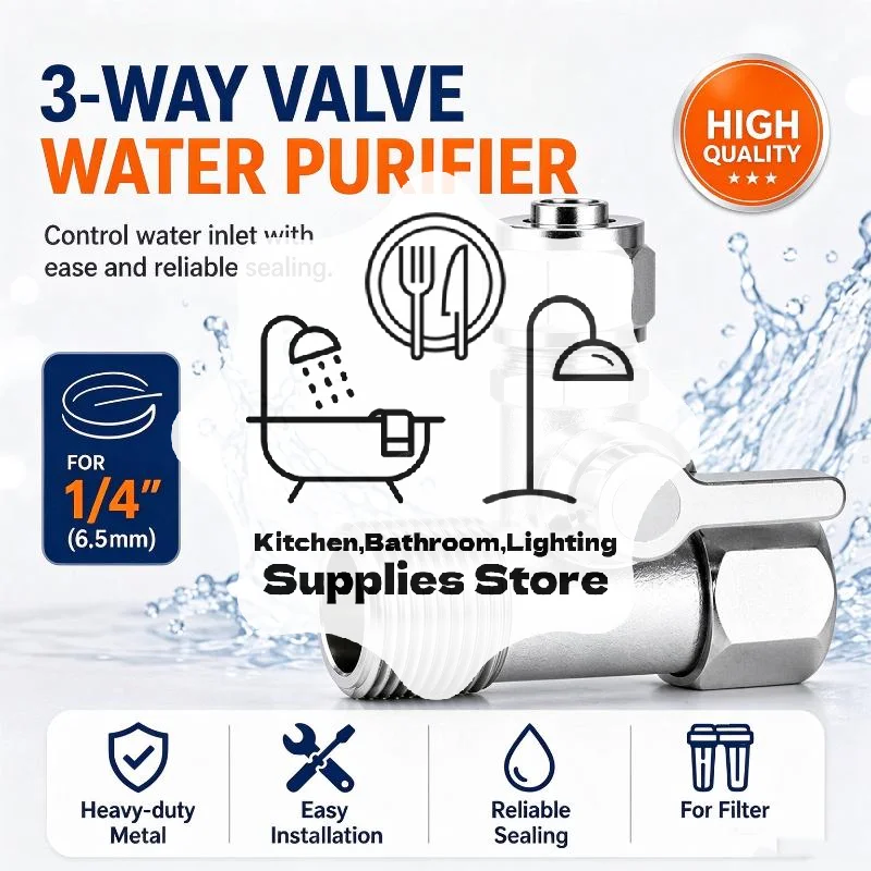 Water Filter Inlet Tee Ball Valve Alloy 1/2