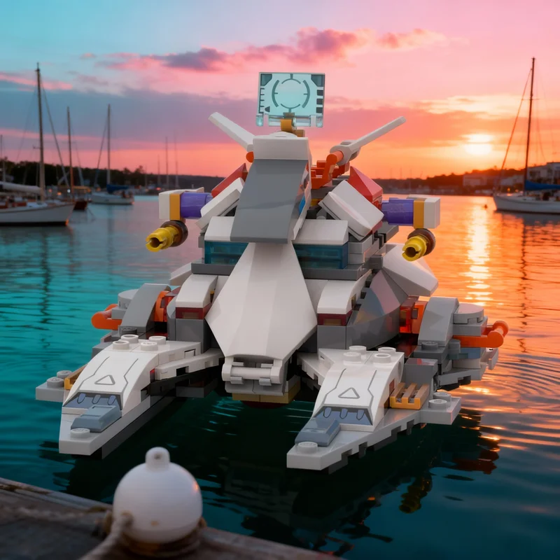 

214pcs MOC Space Samurai Hover Tank Model Building Blocks Architecture DIY Creative Idea Education Christmas Gifts Toy Brick