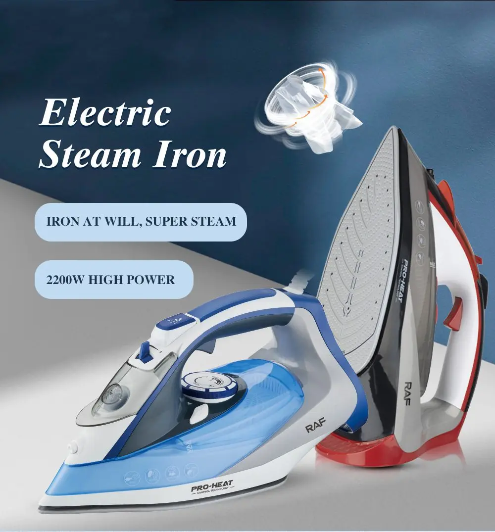 Steam Iron Non-stick Base Plate 2200W Electric Iron Clothes Special Fast Steam Iron 360° Rotating Power Cord 다리미