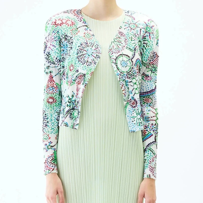 

Pleated Long-sleeved Cardigan Shirt Jacket Light Festival