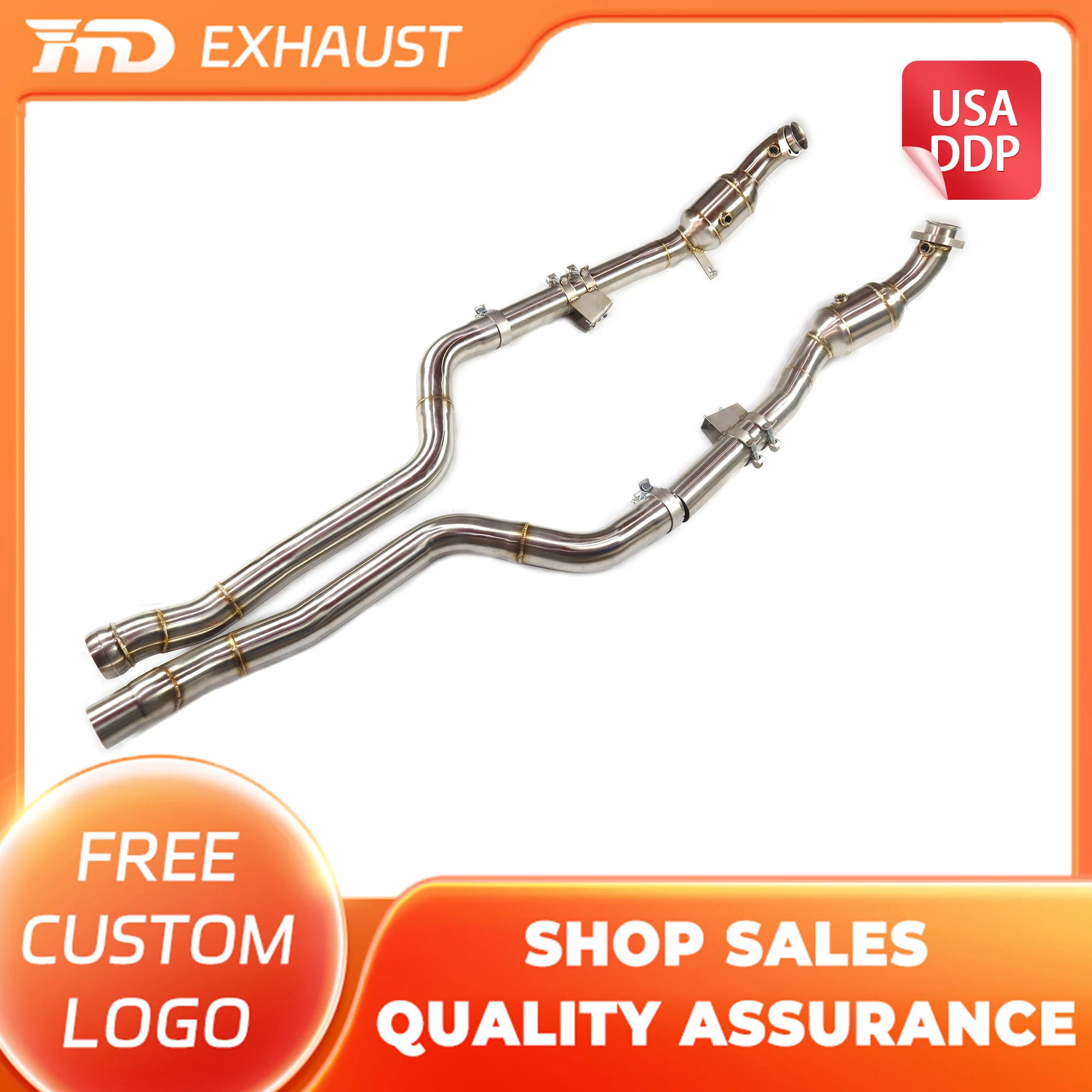 

HMD Эксклюзивная настройка Выхлопная система Высокопроизводительная водосточная труба для Mercedes Benz CLS63 W218 5.5T без теплозащитного экрана