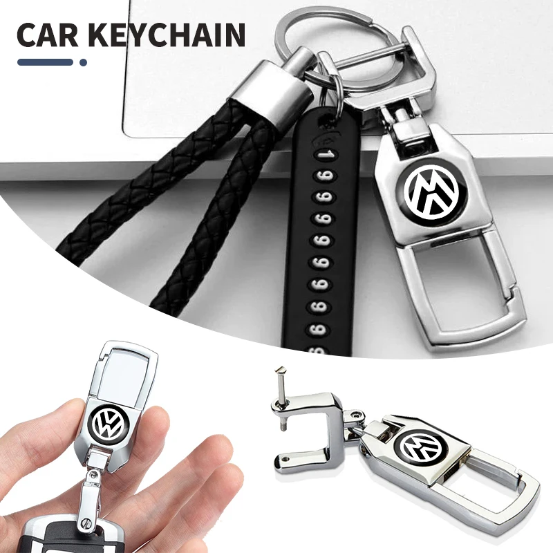 1Pcs Car Logo Keychain Metal Keyring Key Accessories For VW GTI Polo Golf Passat Tiguan Arteon Touareg Taigo Caddy Jetta Beetle