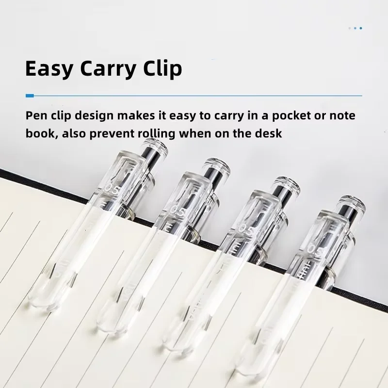 أقلام جل قابلة للسحب من ديلي 0.5 ملم مع عبوات 5 قطع/مجموعة أقلام ذات طرف رصاصة باللون الأسود والأزرق للكتابة واللوازم المدرسية المكتبية والمدرسية