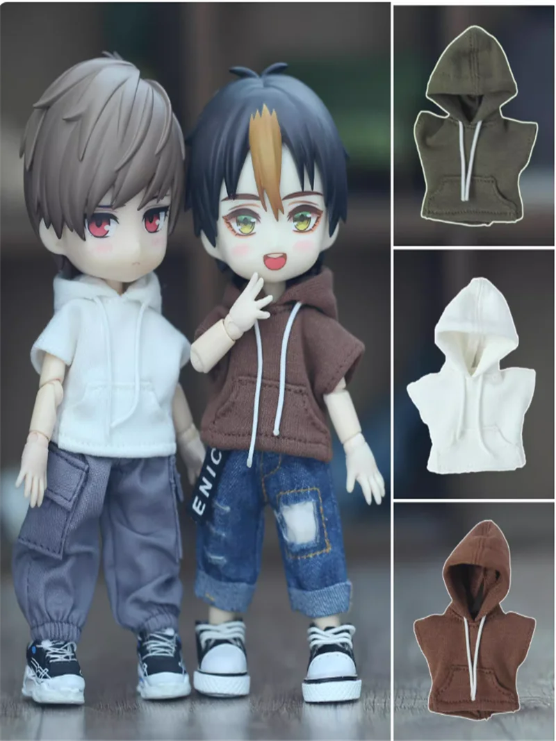 الحلزون 1/12 12 نقطة Ob11 ملابس دمى العصرية أكمام هوديي سترة غير رسمية نموذج Ashi 2.0 P8 P9 P10 الجسم في الأوراق المالية