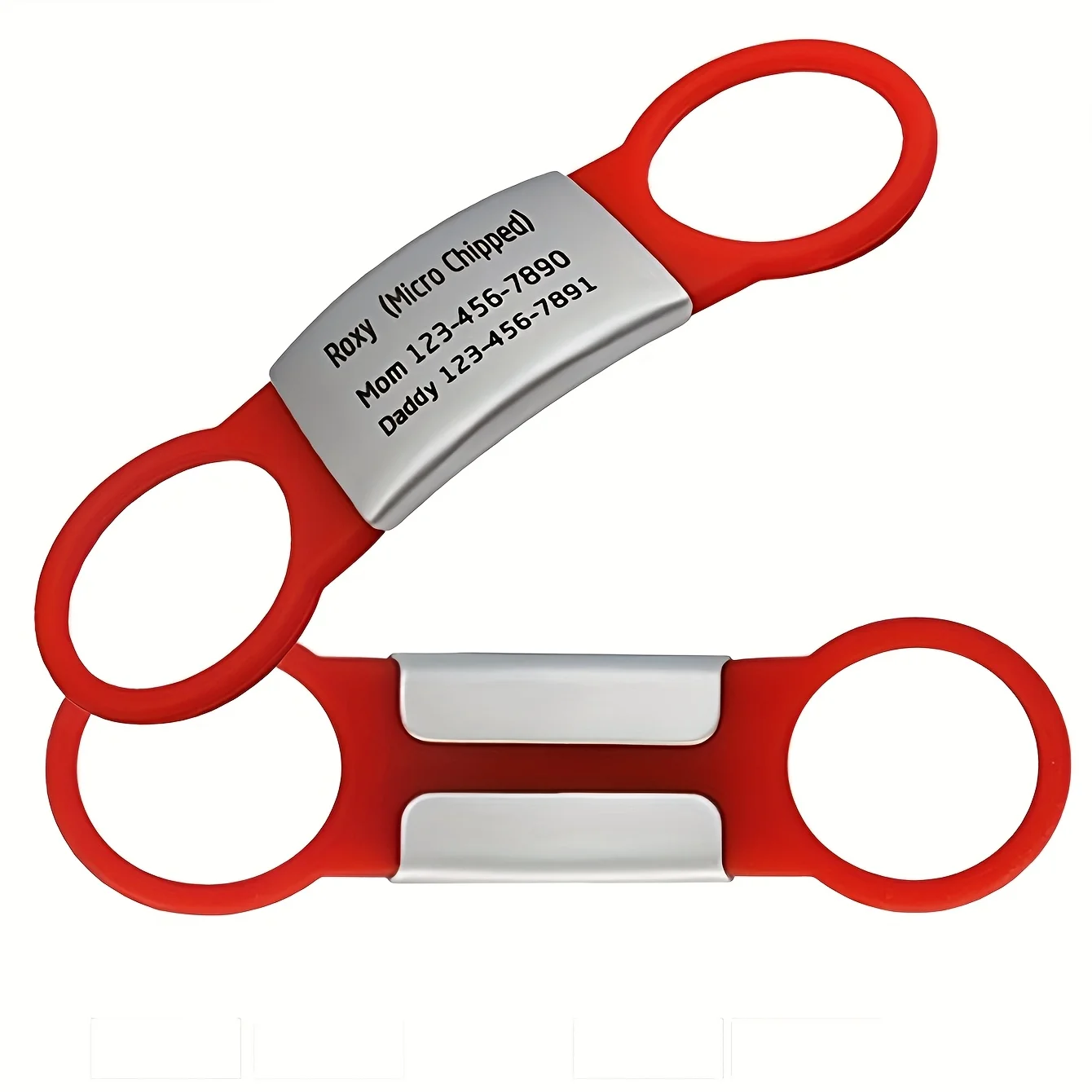 Personalised Dog Tag Silent Slide On Id Tag For Pet Collars_voghion.com