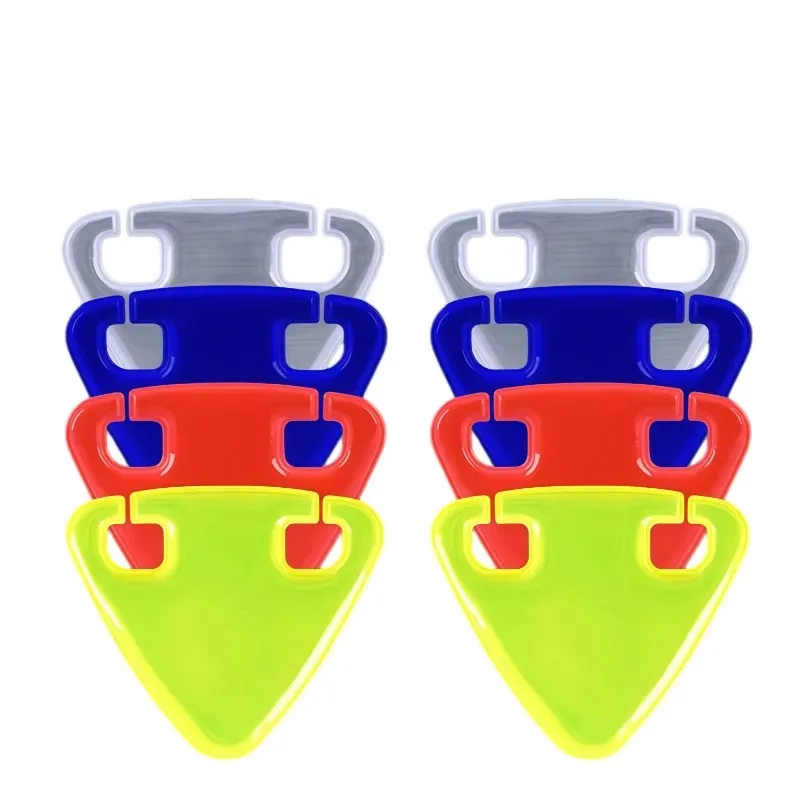 12Pcs Battery Free Bike Taillights Multi-Color (Red, Silver, Blue,Green)Reflective Emergency Lights, Enhance Nighttime Vis
