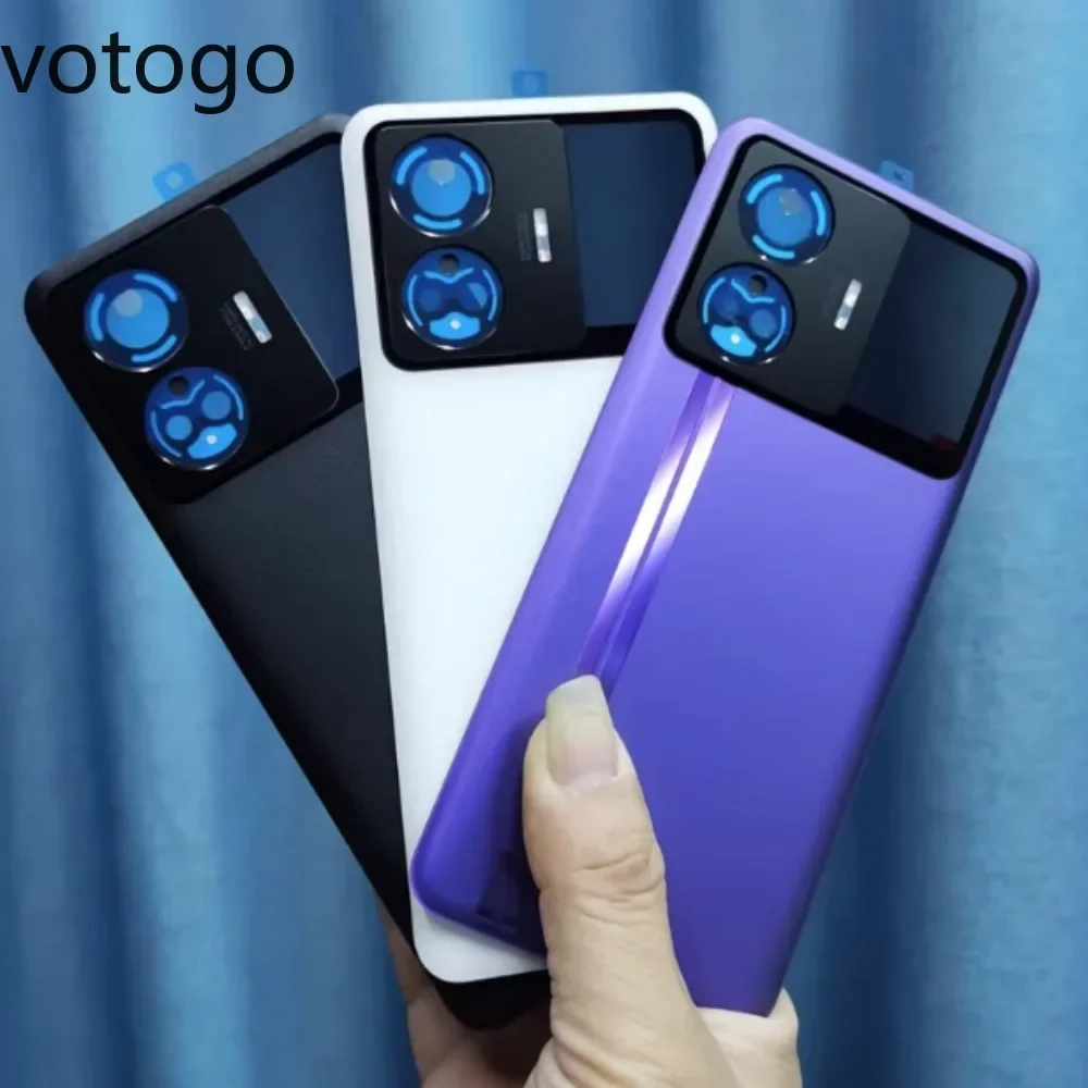 

Back Battery Cover Original For Realme GT Neo 5 / Neo5SE Housings Rear Glass Door Case + Camera Lens Frame RMX3706 Replacement