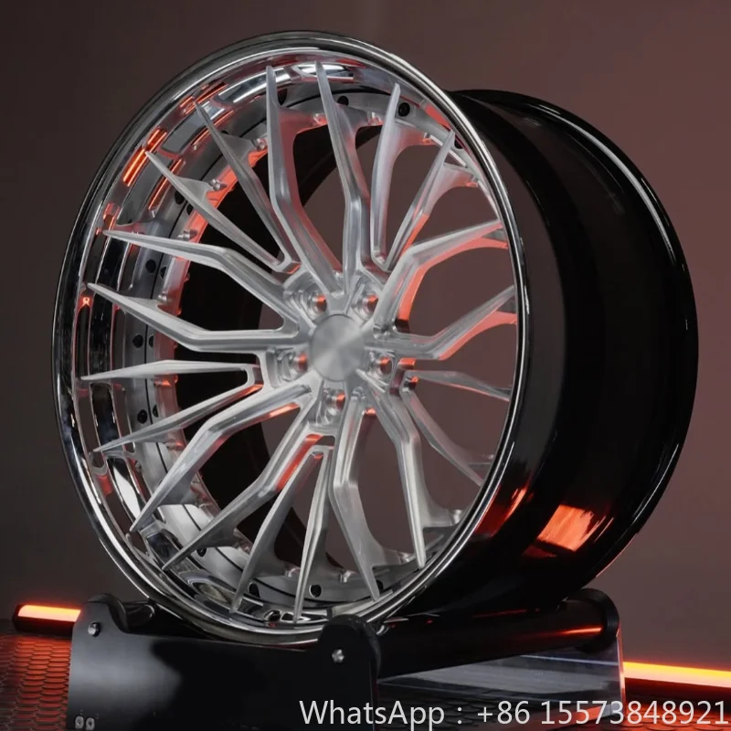 Custom Forged Wheel Polished Lip Brushed Face 20 22 24 26 Inch Rim 5x130 5x114.3 5x120 Passenger Car Wheels for Luxury Car Wheel
