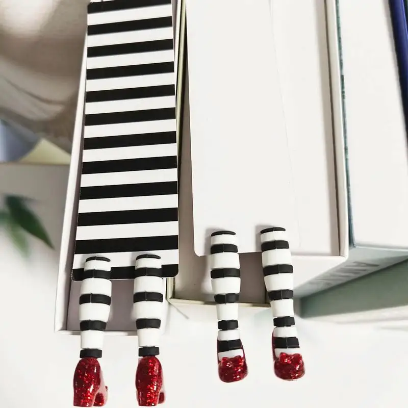 1Pcs 3D Wicked Witch Bookmark ABS Witch Bookmark Legs Handmade For Book Lovers Gifts Stationery Office School Supplies