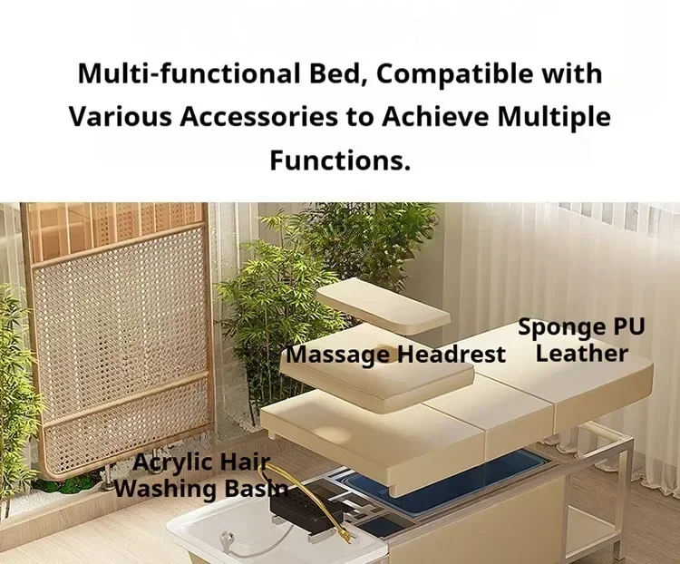 XinSheng Shampoo-Bett, thailändischer Massagetisch, Kopf, SPA-Betten, Friseursalon, Massageschäft, Möbel, Wasserzyklus, Shampoo, Begasungsbecken – Detail 8