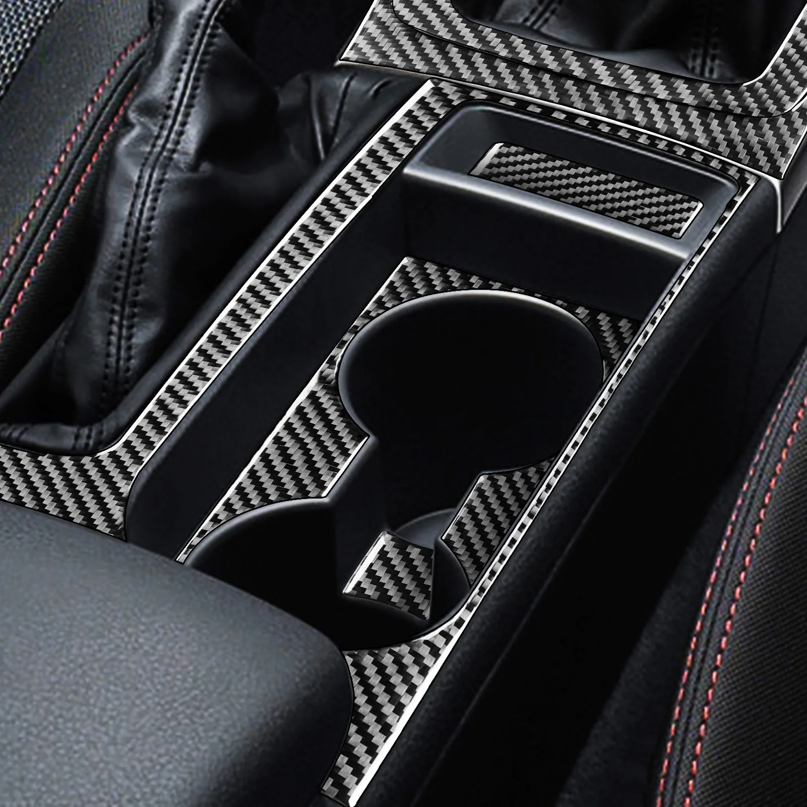 Real Carbon Fiber Steering Wheel Gear Shift Center Contral Panel Car Accessories Stickers For Subaru Impreza 2009 2010 2011