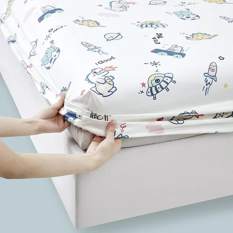 

Class A long-staple cotton mattress, cotton satin four-season mattress, mattress protective cover, elastic band wrapped non-slip