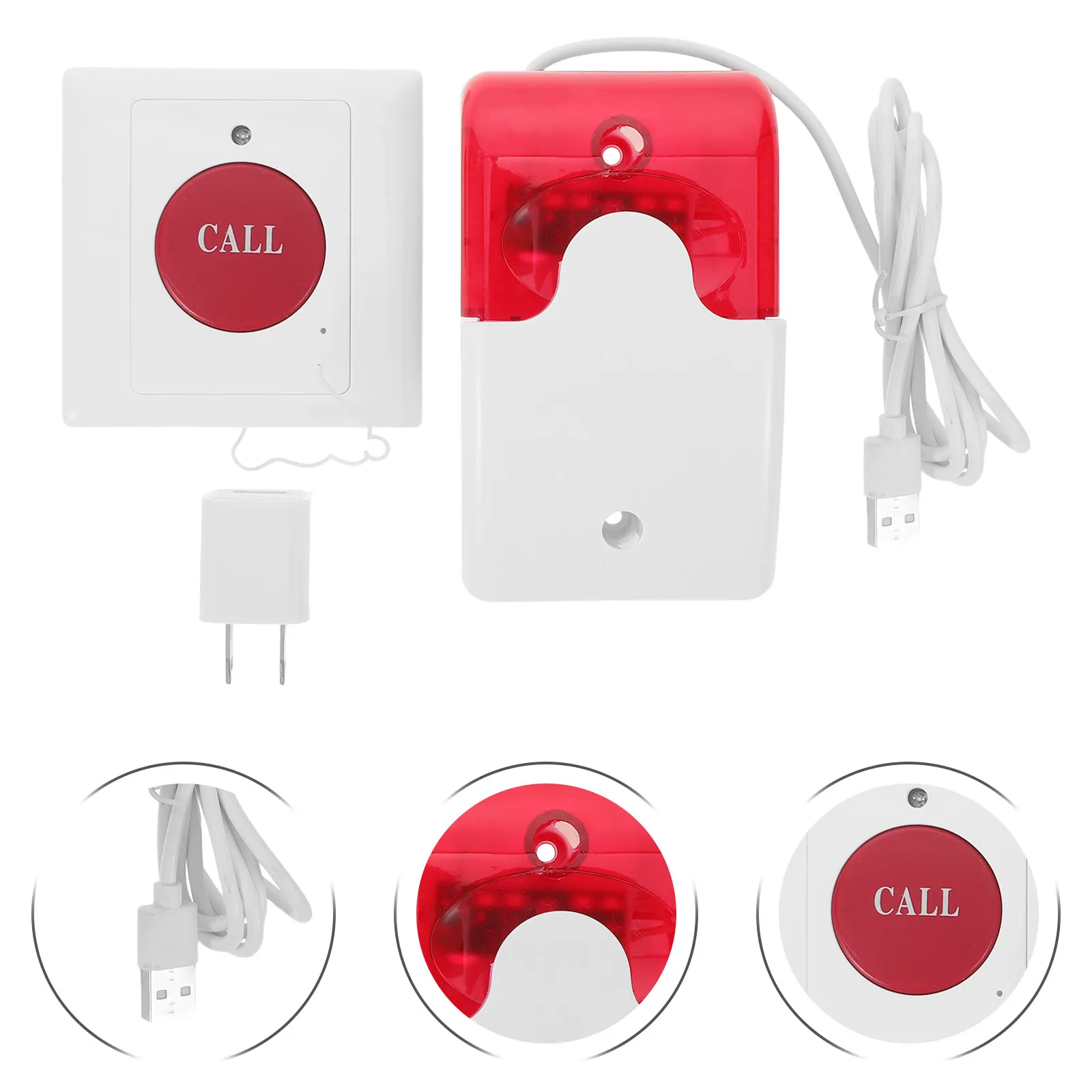 Emergency Call Button Wireless Dual Alarm Mount Elderly Assistance Disabled Fall Alert Hospital Nursing Home