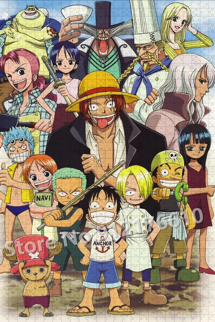 One Piece Puzzles Anime Charakter Zoro Ruffy Nami Lysop Puzzle Dekomprimieren Pädagogische Kinder Spielzeug Sammlung Spiel Geschenke