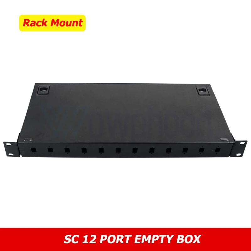 Rack Mount Outdoor Fiber Optic Adapter, 12 Port, LC, SC, ST, SC Adapter, ODF, Empty Patch Panel without Adapter, Customized