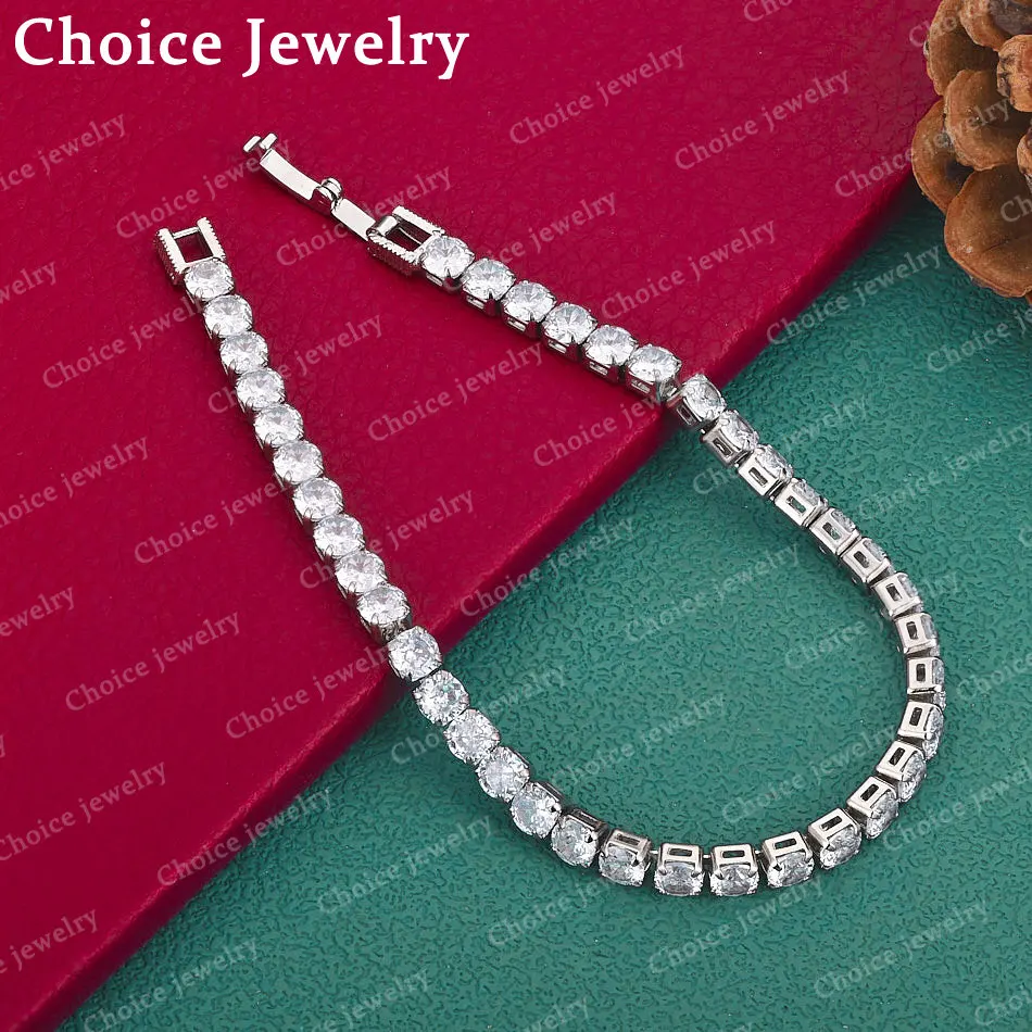 925 Sterling Silver Bracelet Full Zircon Bracelets For Women Men Fashion Wedding Party Fine Jewelry And Daily Wear