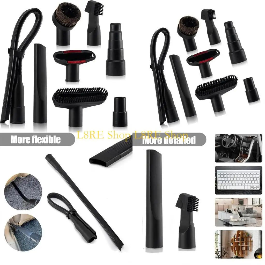 مجموعة L8RE من 8 مرفقات مكنسة مكنسة كهربائية فوهة البلاستي