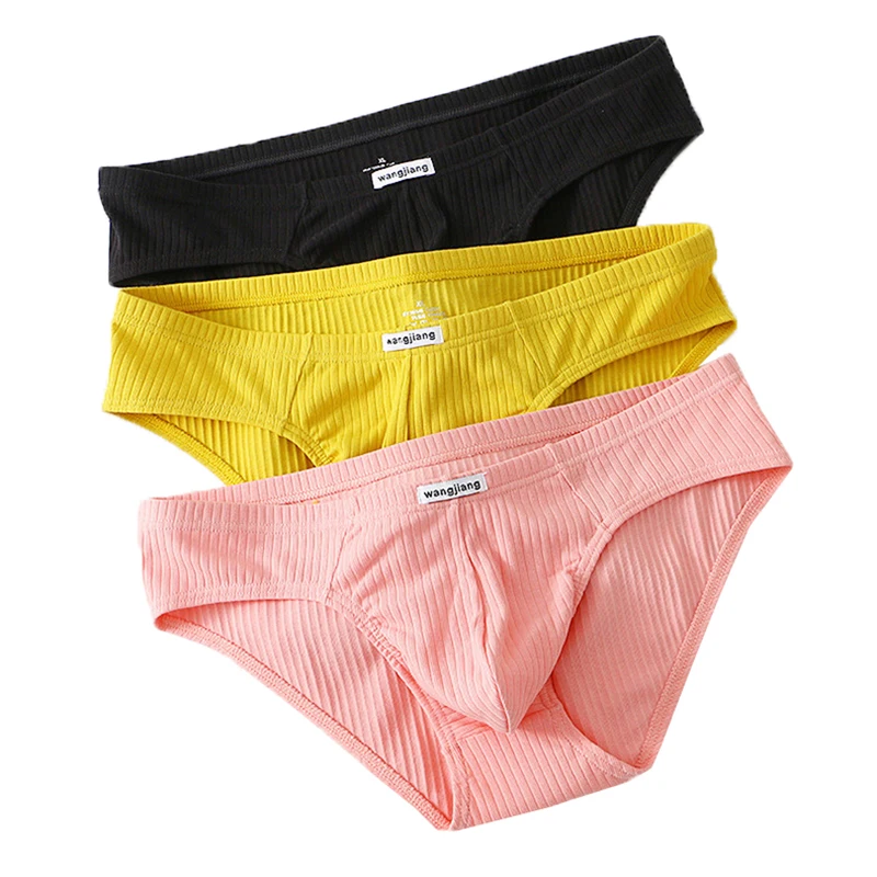 3PCS/Lots Men Cotton Briefs Seamless Brathable Penis Pouch Panties Cuecas Slip Homme Ropa Interior Hombre Underpants Underwear