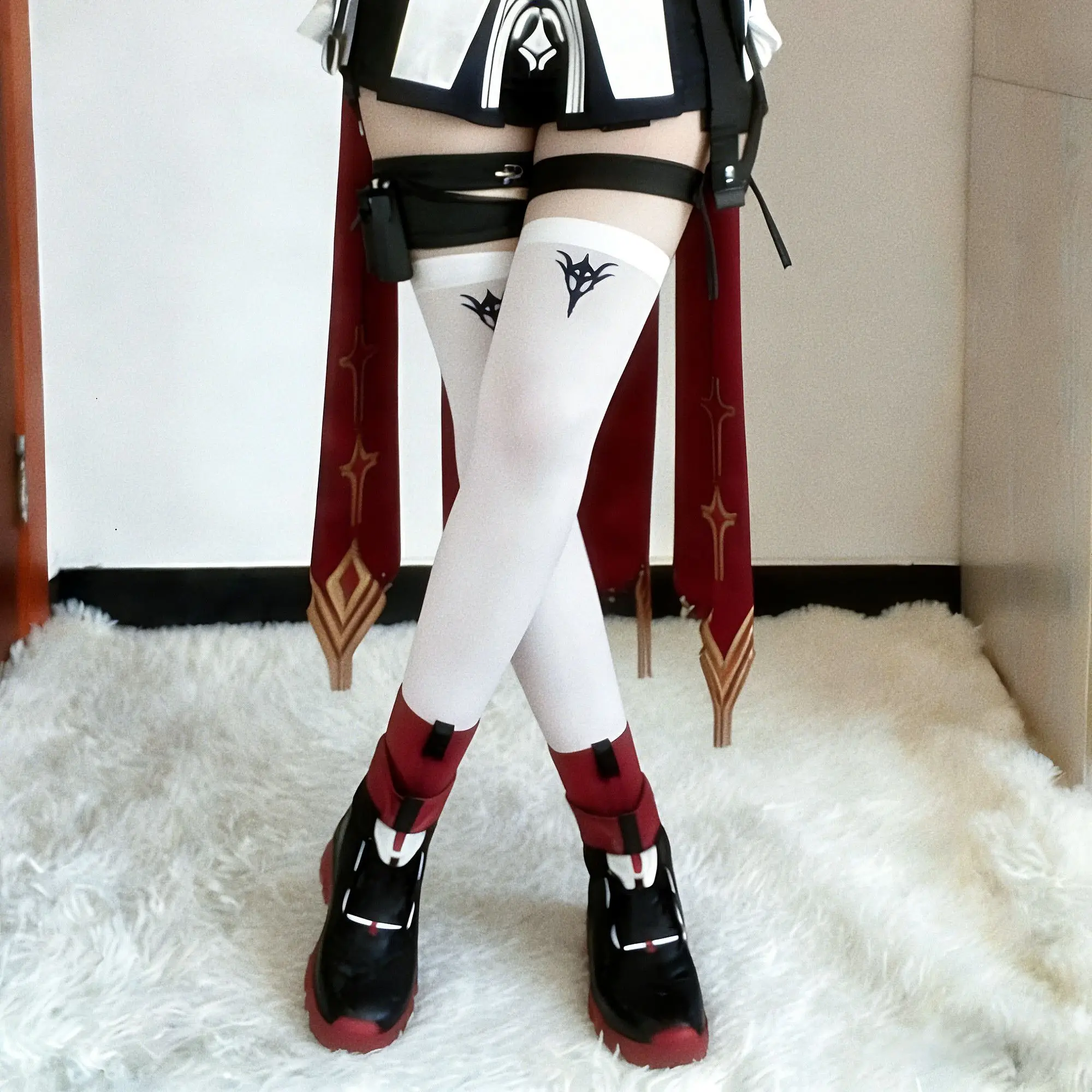 Game coser Exusiai the New Covenant Cosplay stockings role play cos white long socks costumes